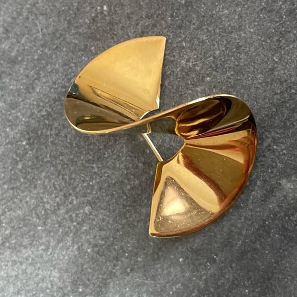 Vintage Napier Gold Ribbon Twist Brooch - Picture 7 of 7